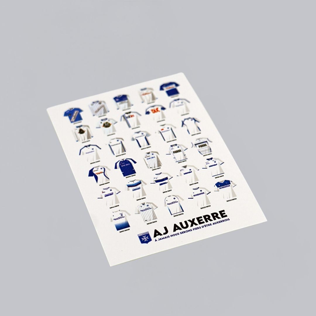 CARTE POSTALE LES MAILLOTS DE L'AJA